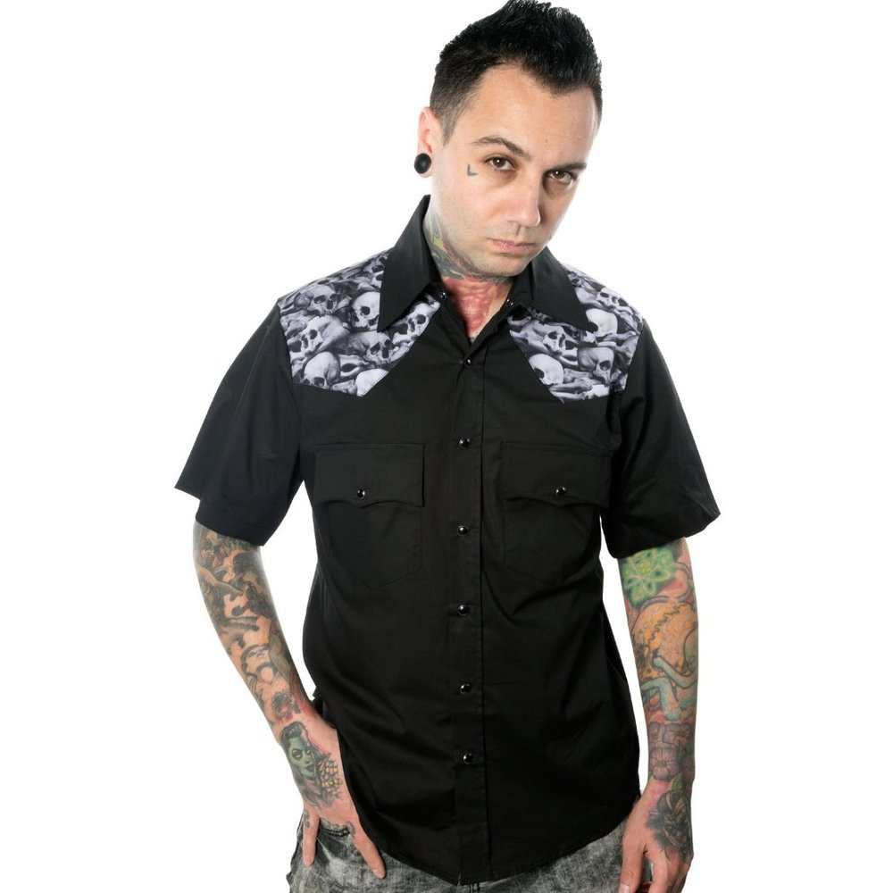 *New* Skull Pile Western Shirt